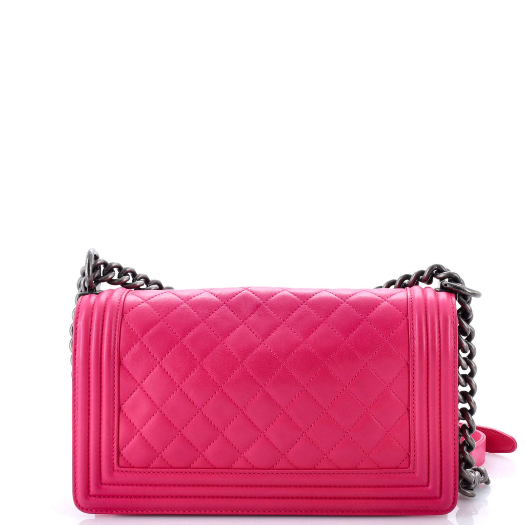 Boy Flap Bag Quilted Lambskin Old Medium