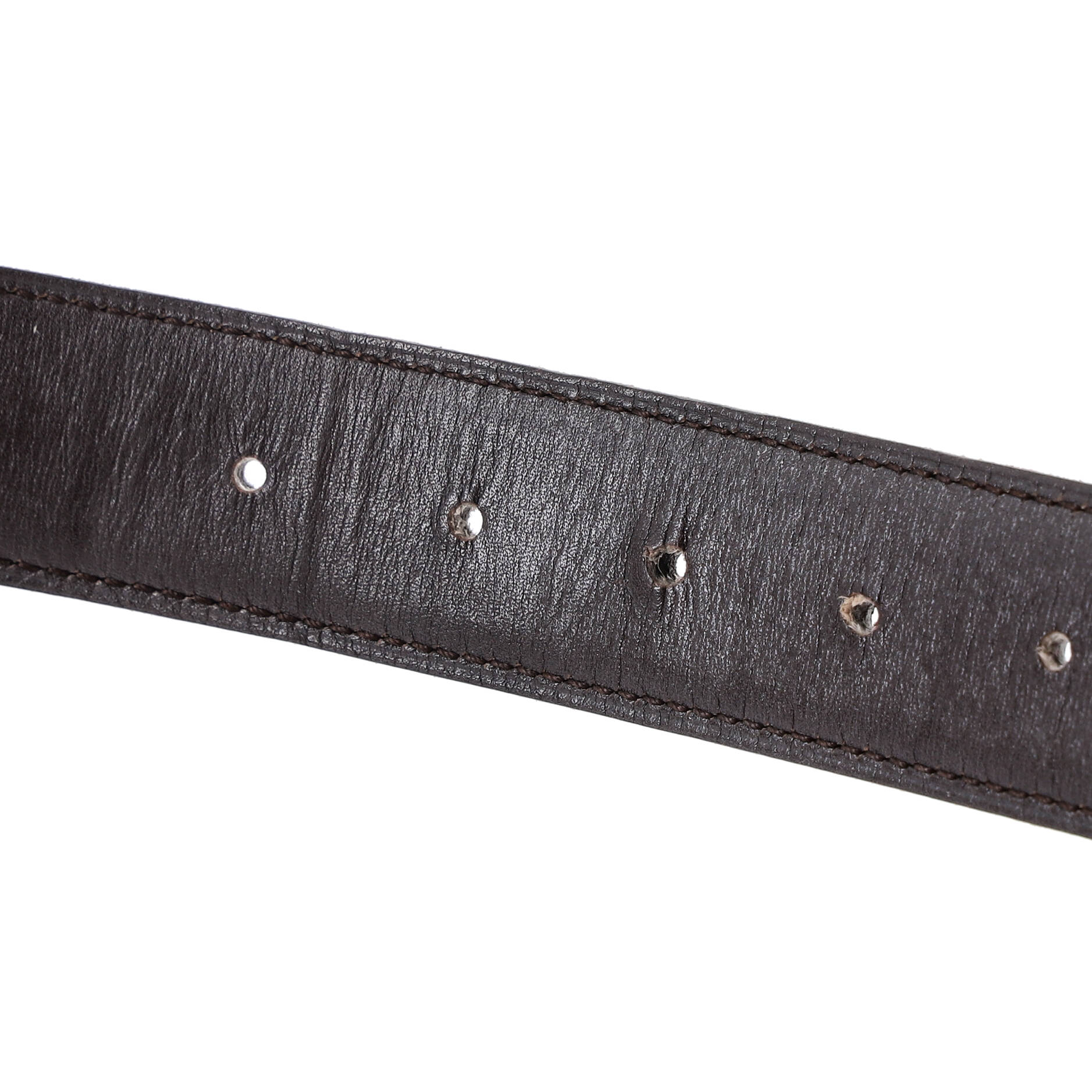 H Au Carre Reversible Belt Leather Medium