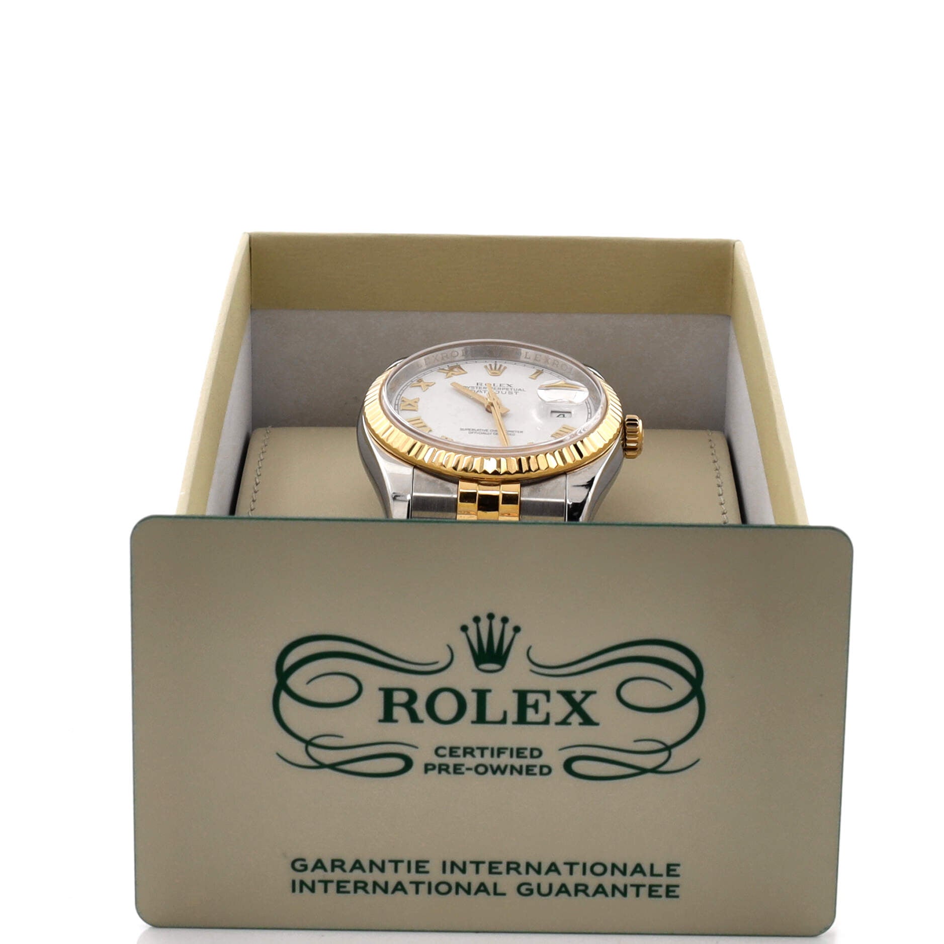 Oyster Perpetual Datejust Automatic Watch Stainless Steel and Yellow Gold 36