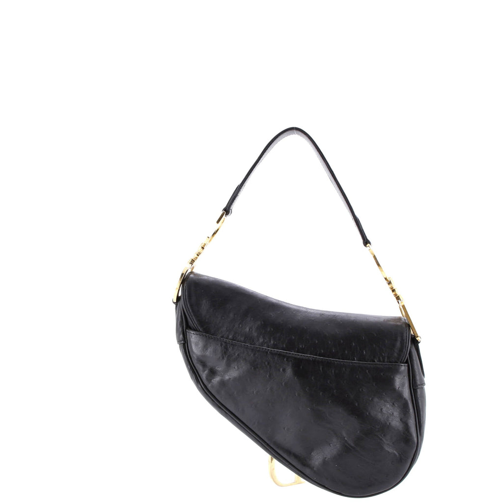 Vintage Saddle Bag Ostrich Medium