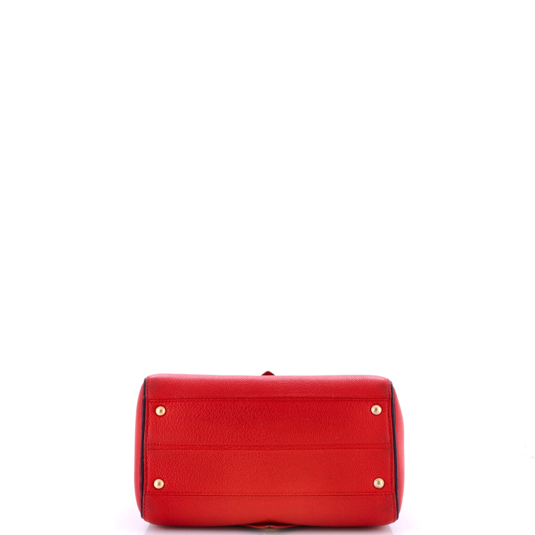 Double V Handbag Calfskin with Monogram Canvas