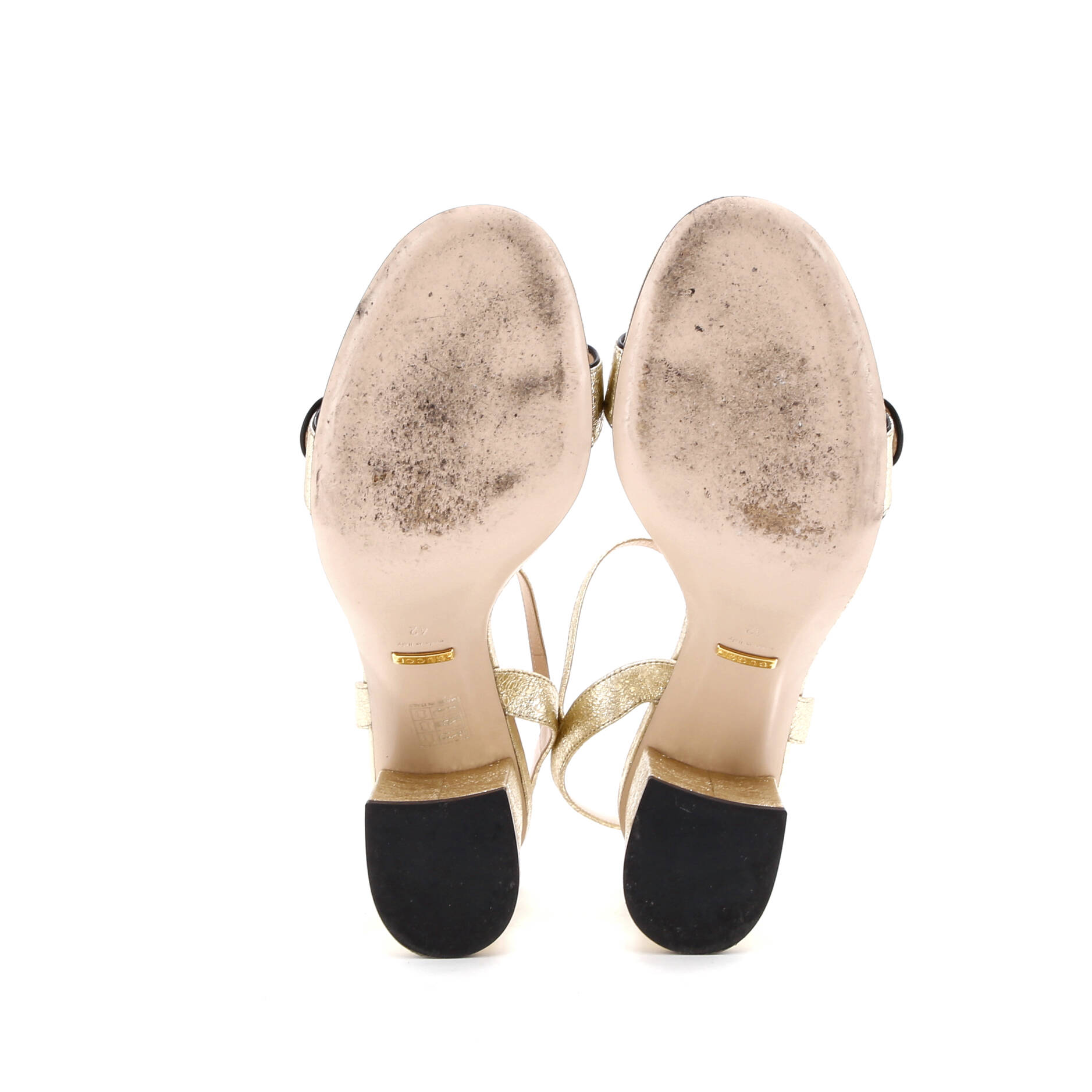 Women's GG Marmont Block Heel Sandals Leather