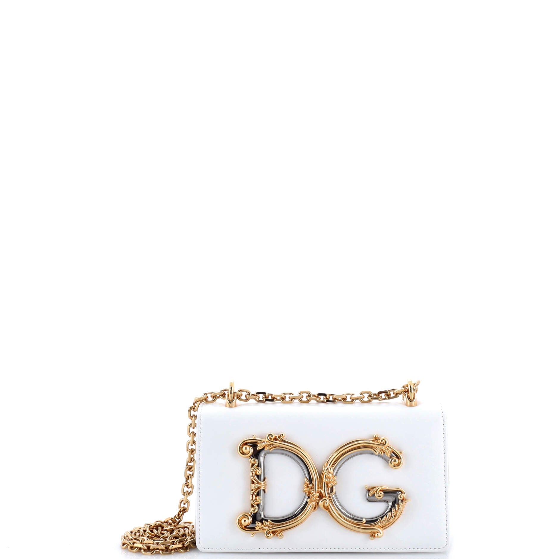 DG Girls Flap Bag Embellished Leather Mini