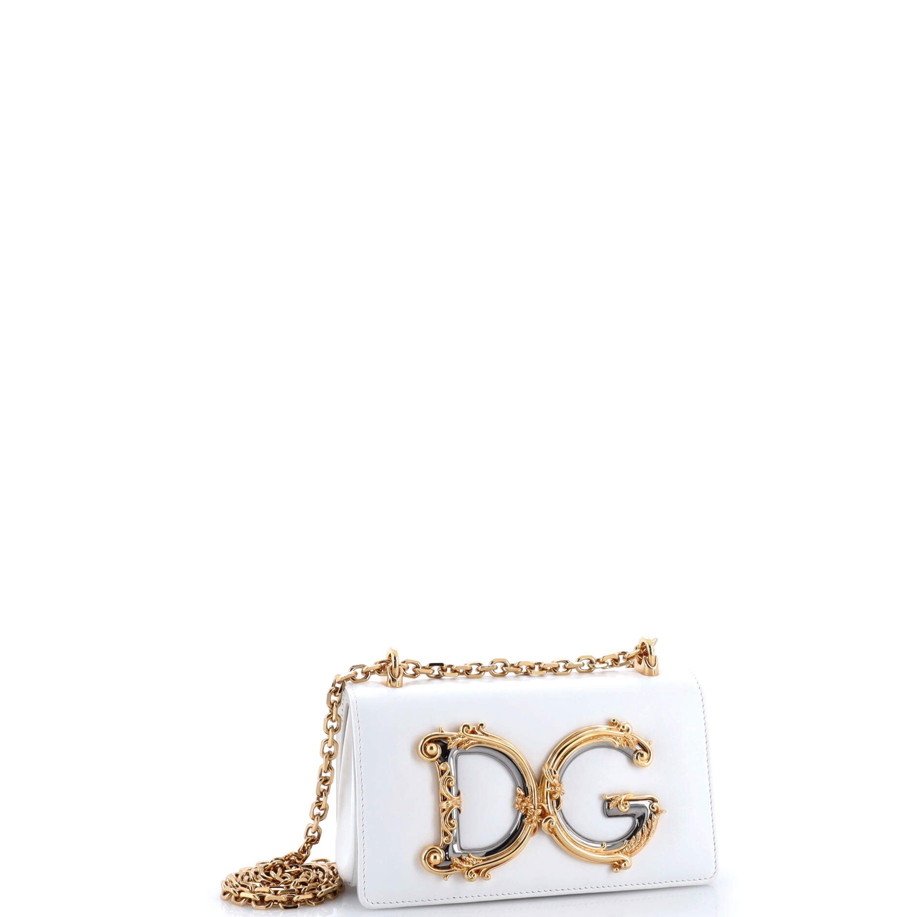 DG Girls Flap Bag Embellished Leather Mini
