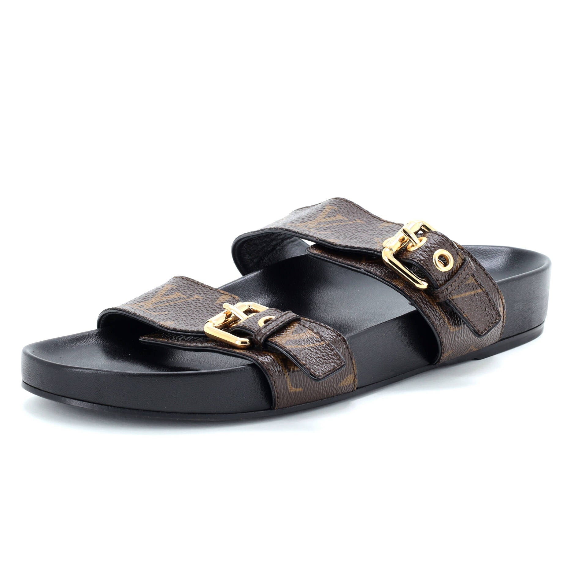 Women's Bom Dia Flat Mules Monogram Canvas