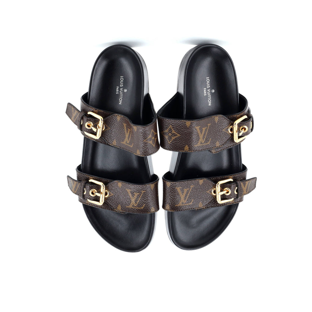 Women's Bom Dia Flat Mules Monogram Canvas