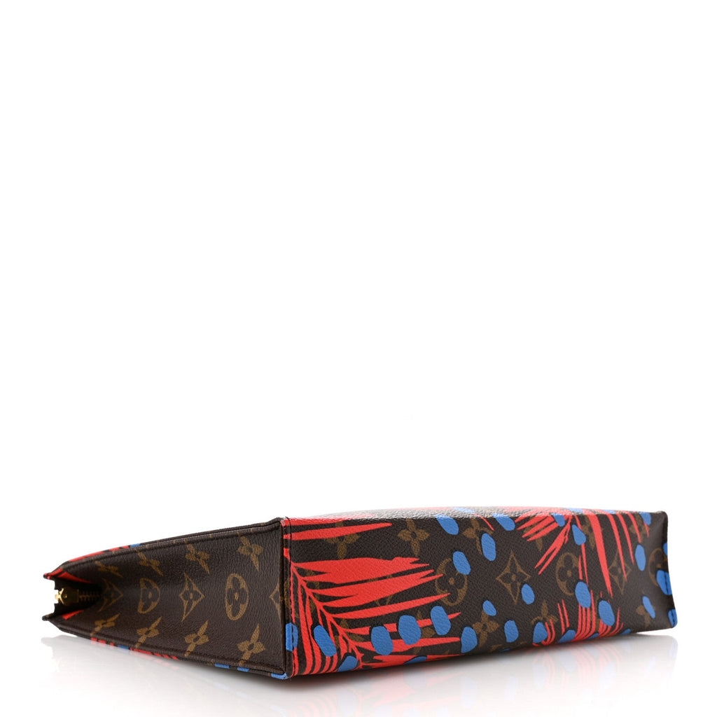 Monogram Jungle Dots Toiletry Pouch 26 Coquelicot Denim