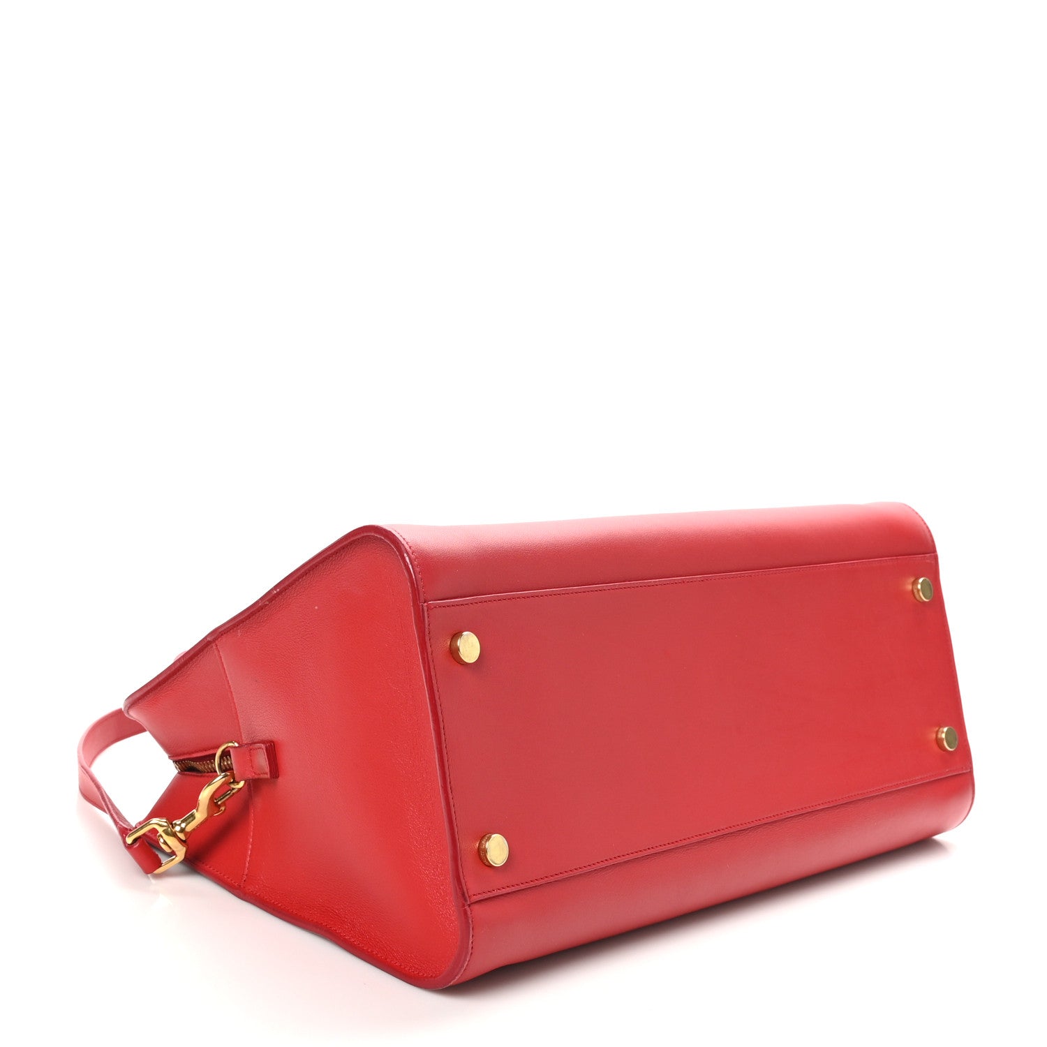 Calfskin Medium Monogram Cabas Lipstick Red