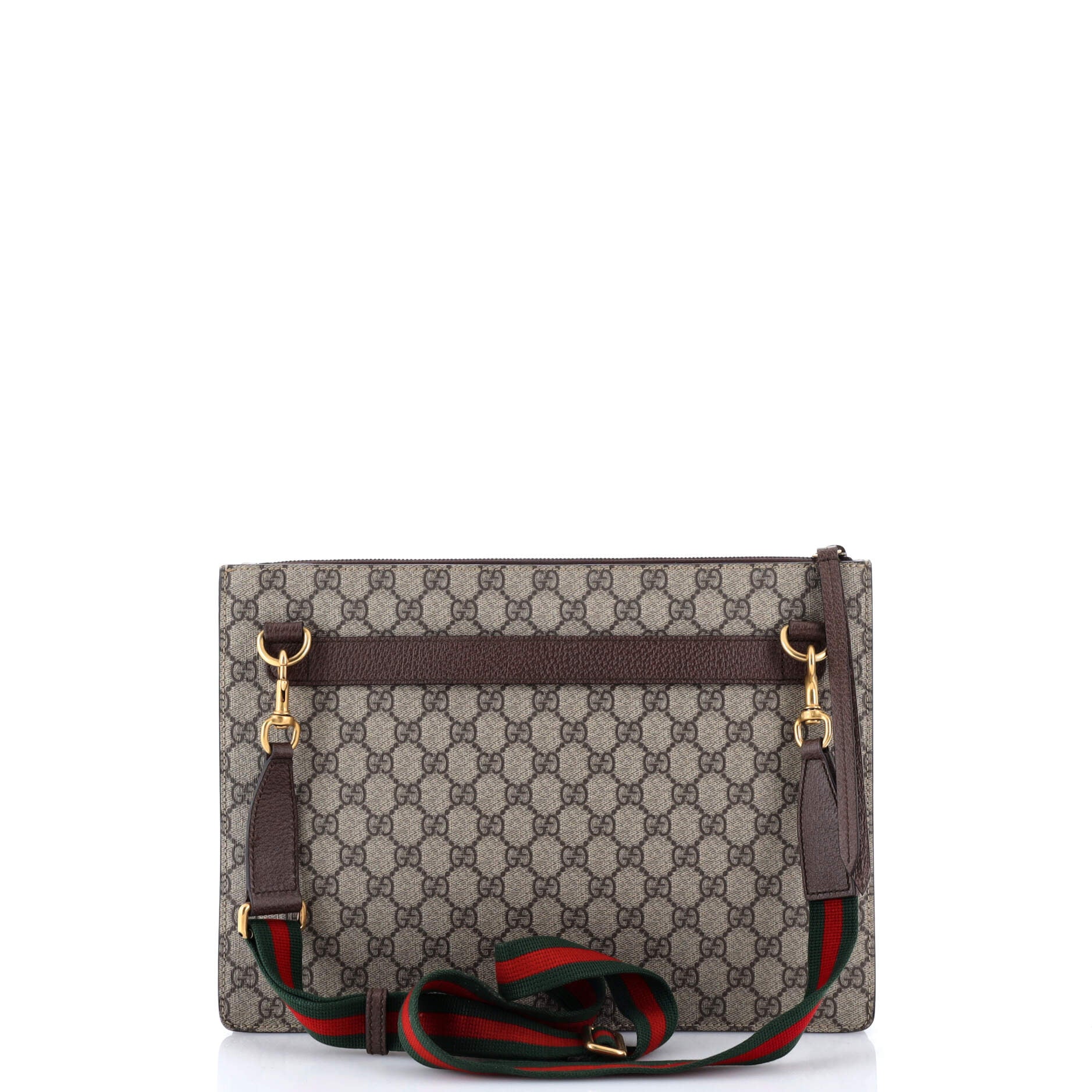 Courrier Messenger Bag GG Coated Canvas with Applique