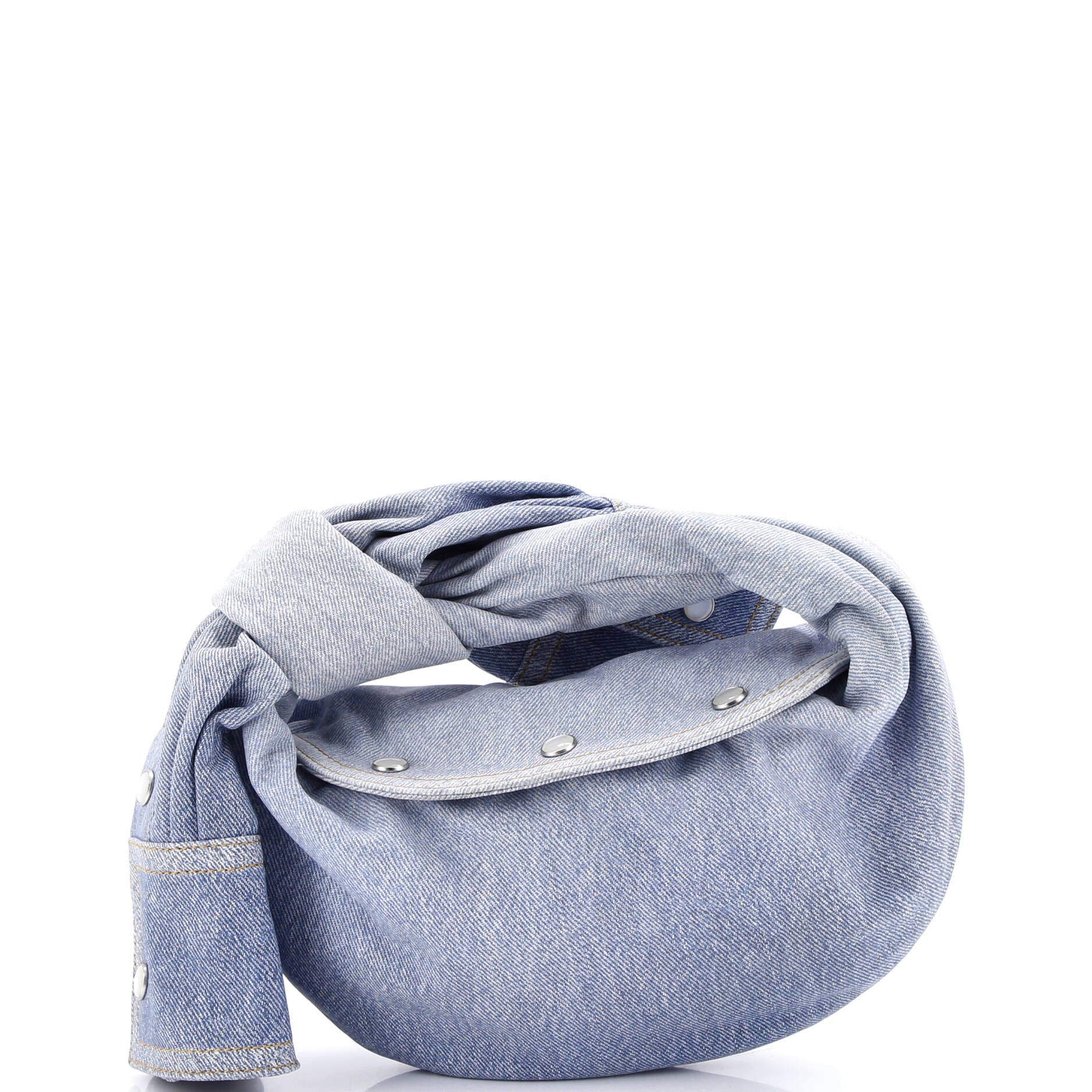 BV Jodie Hobo Shirt Effect Denim Mini
