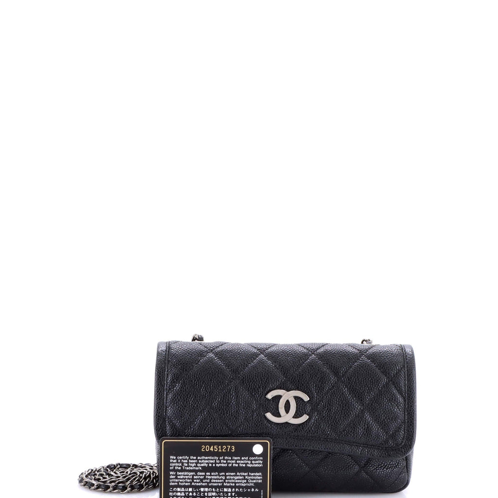 Natural Beauty Flap Bag Quilted Caviar Small