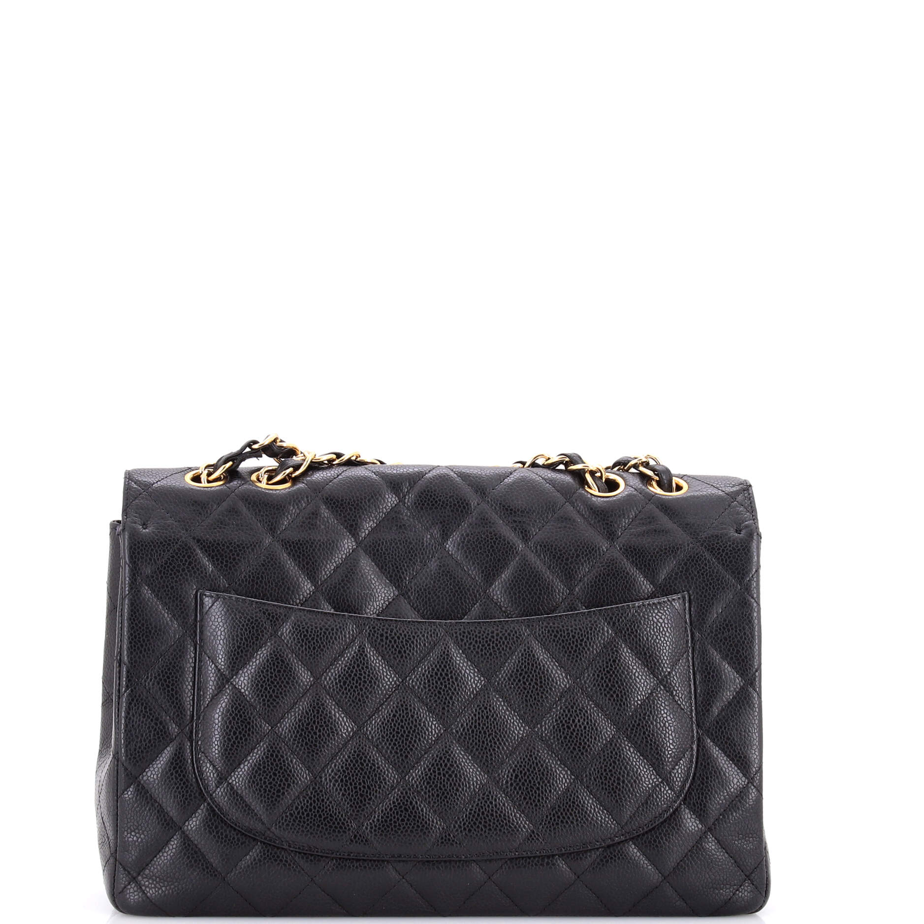 Vintage Classic Single Flap Bag Quilted Caviar Jumbo