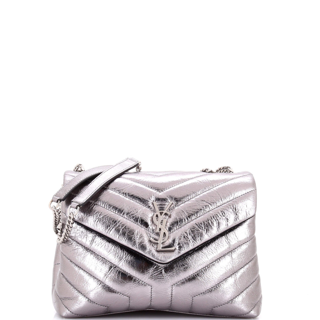 Loulou Shoulder Bag Matelasse Chevron Leather Small