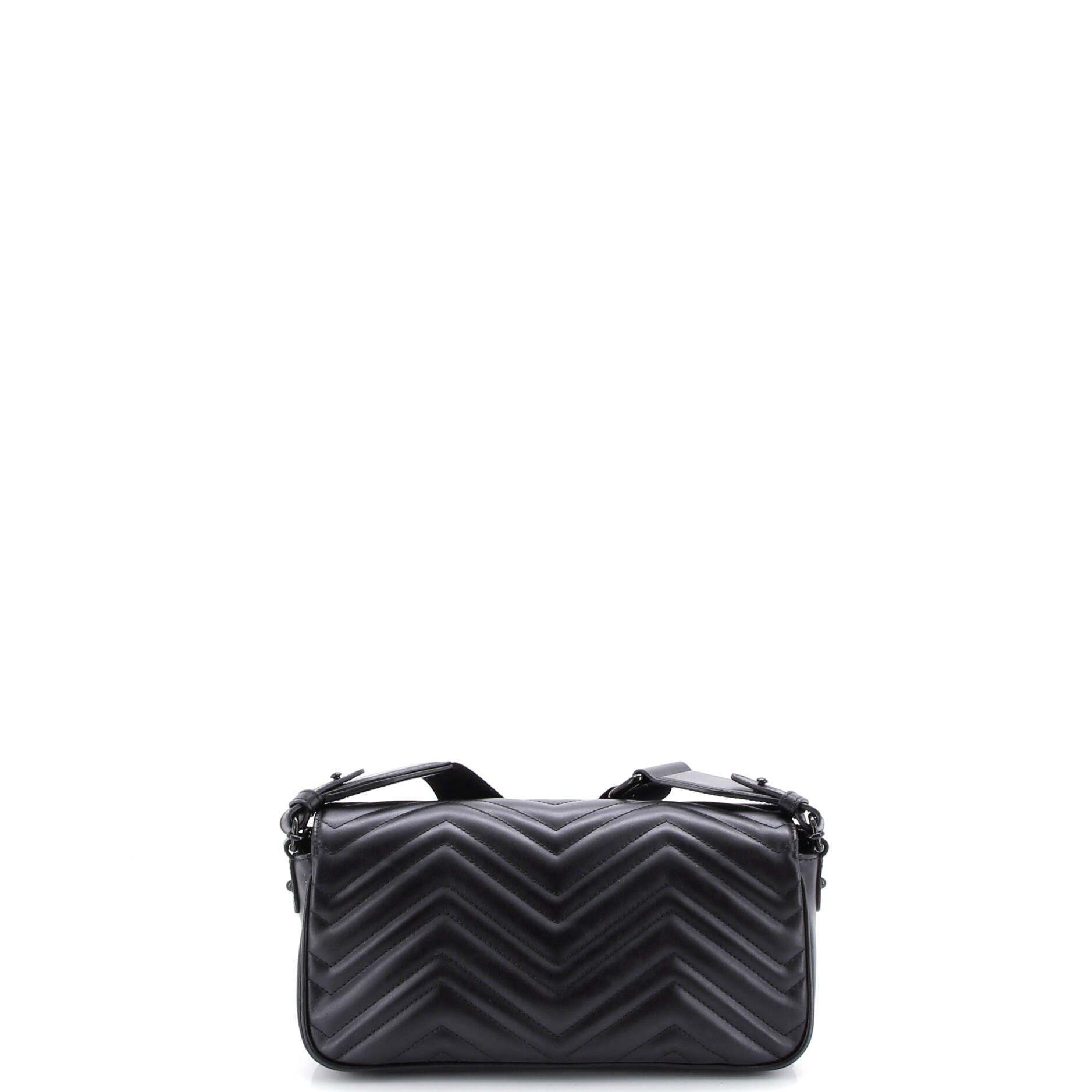 GG Marmont Monochrome Flap Bag Matelasse Leather Medium