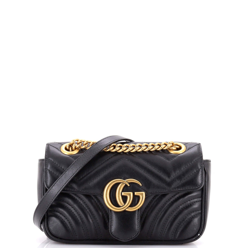GG Marmont Flap Bag Matelasse Leather Small