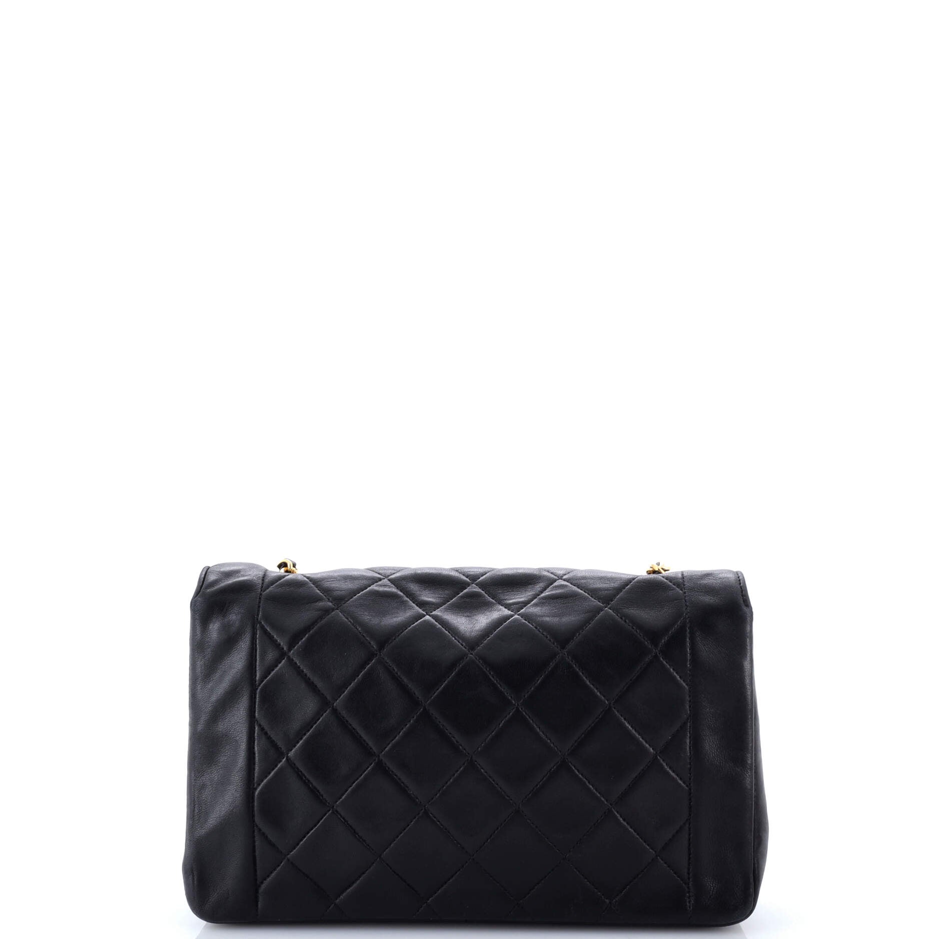 Vintage Diana Flap Bag Quilted Caviar Medium