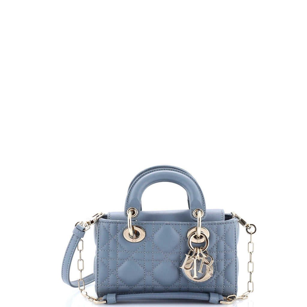 Lady D-Joy Bag Cannage Quilt Lambskin Micro