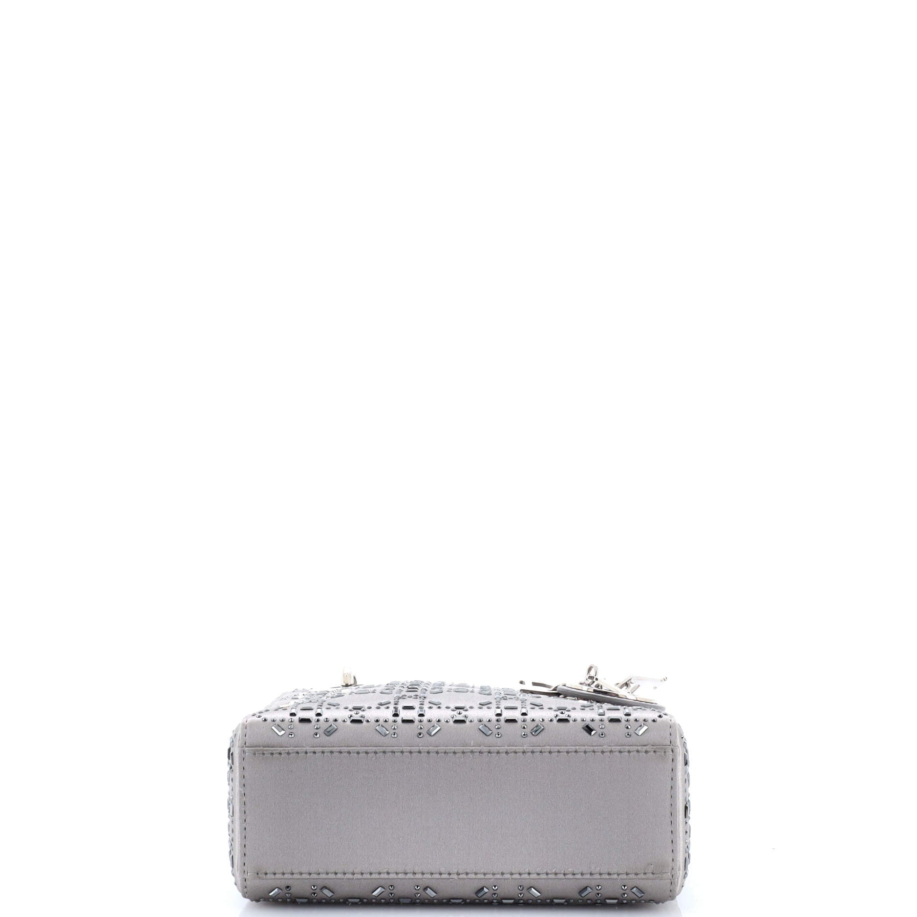 Lady Dior Bag Crystal Embellished Cannage Quilt Satin Mini