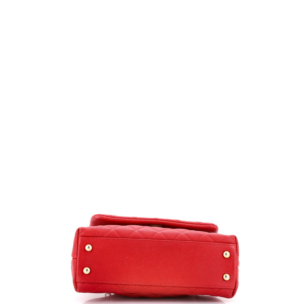 Coco Top Handle Bag Quilted Caviar Mini