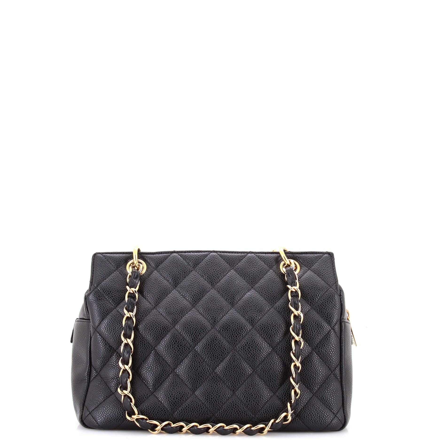 Petite Timeless Tote Quilted Caviar