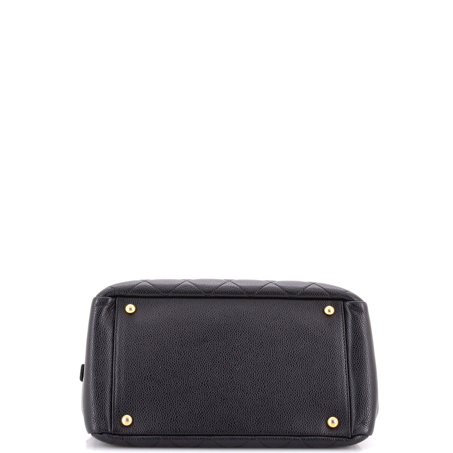 Petite Timeless Tote Quilted Caviar