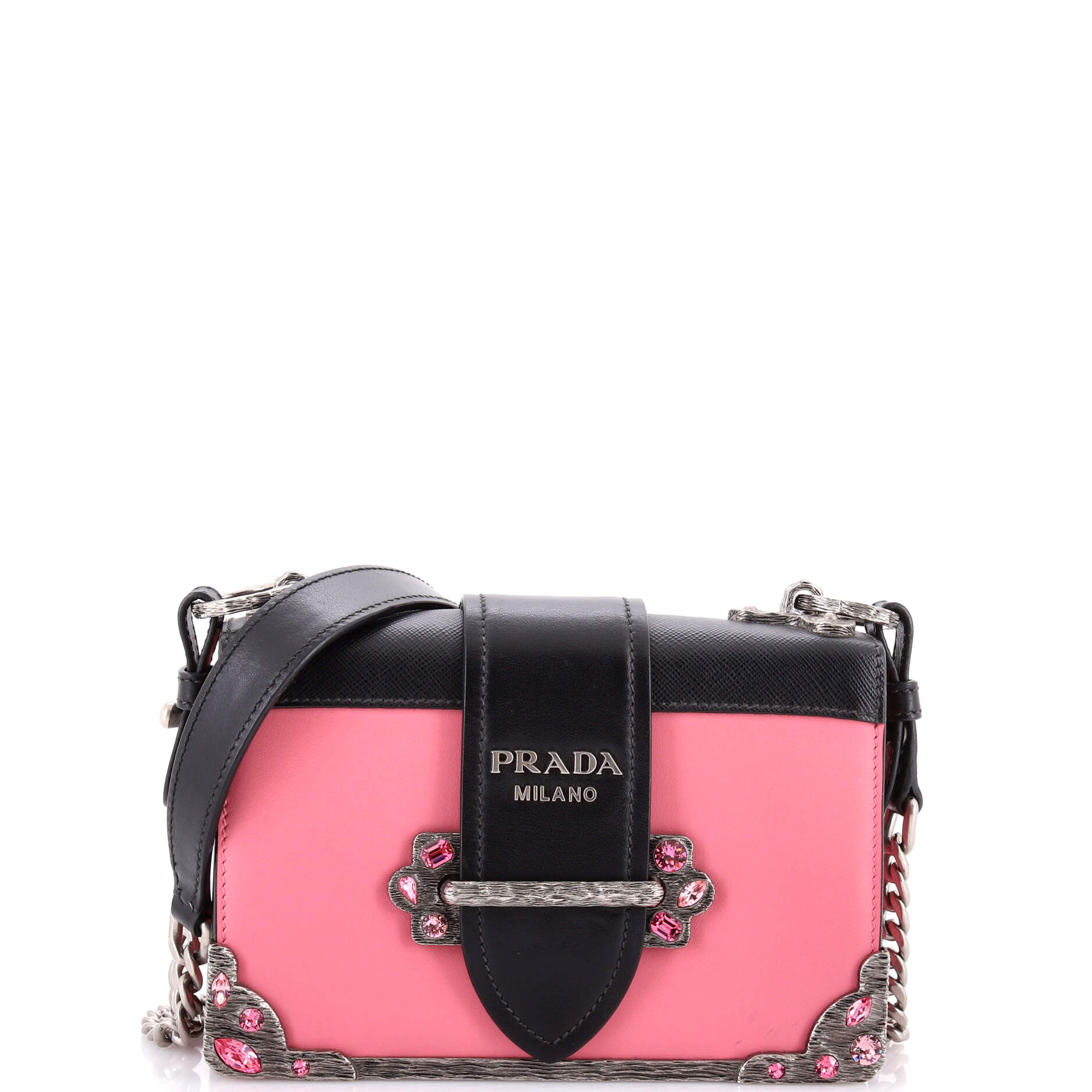 Cahier Chain Crossbody Bag City Calf and Saffiano Small