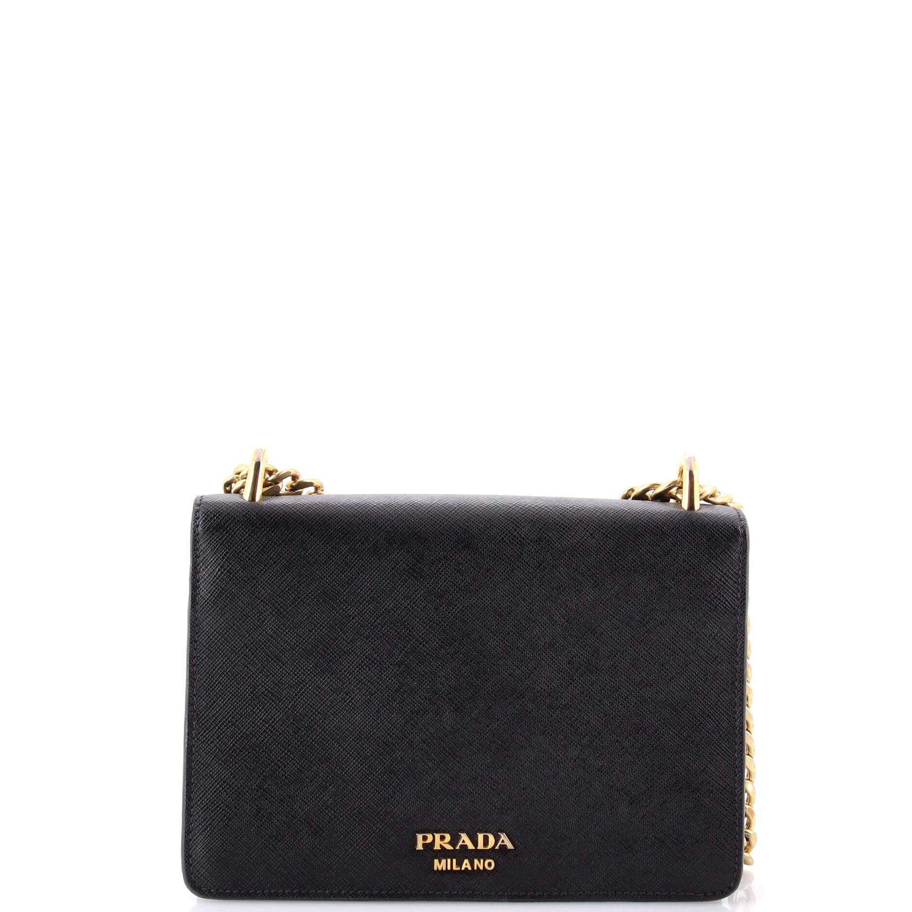 Envelope Flap Chain Shoulder bag Saffiano Leather Small