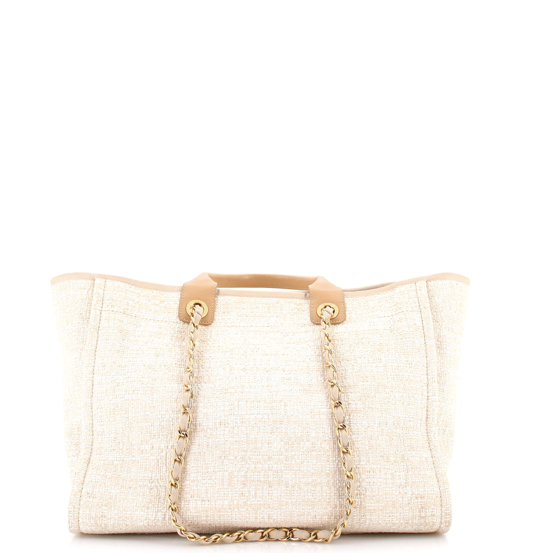 Deauville Tote Raffia with Glitter Detail Large