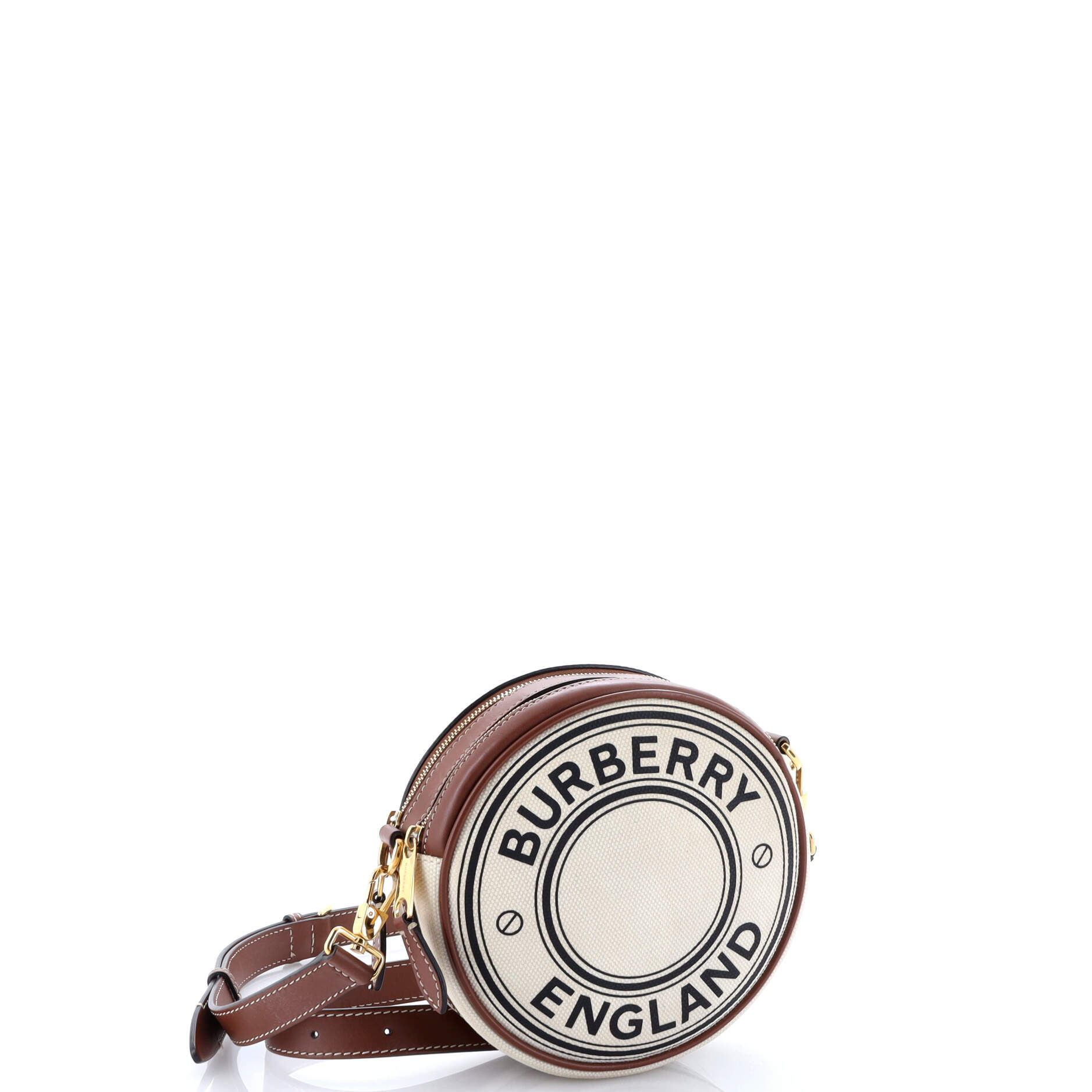 Louise Round Bag Canvas with Leather