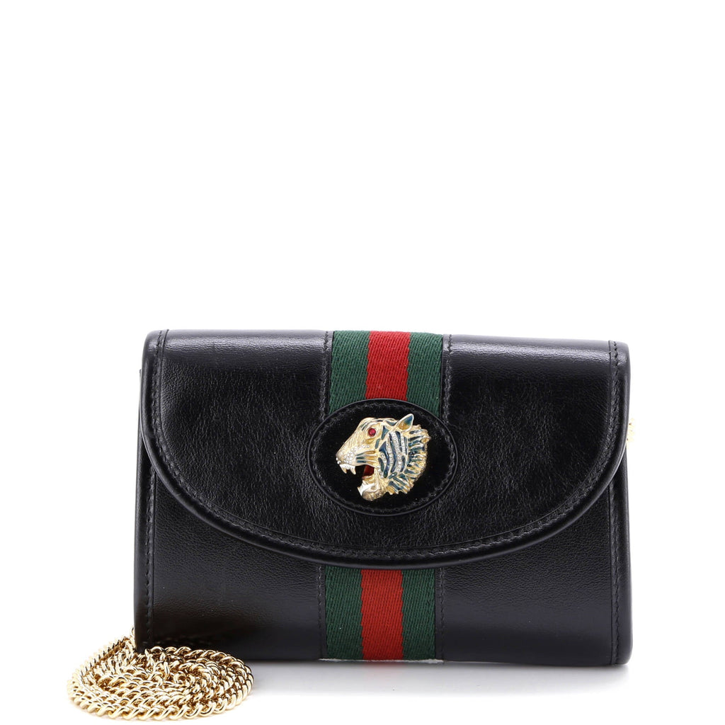 Rajah Web Chain Shoulder Bag Leather Mini