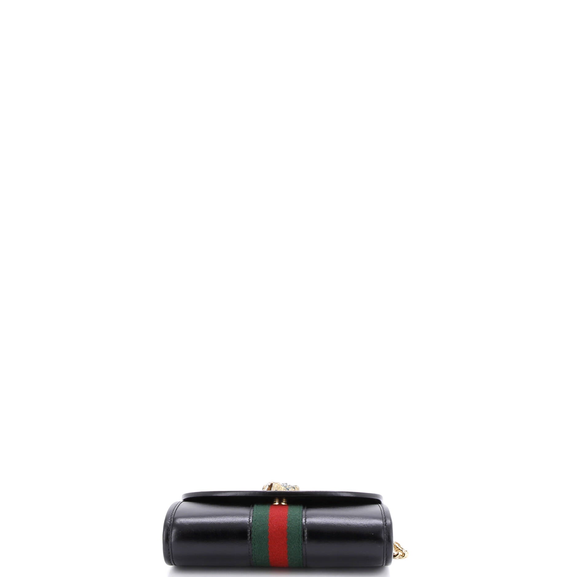 Rajah Web Chain Shoulder Bag Leather Mini
