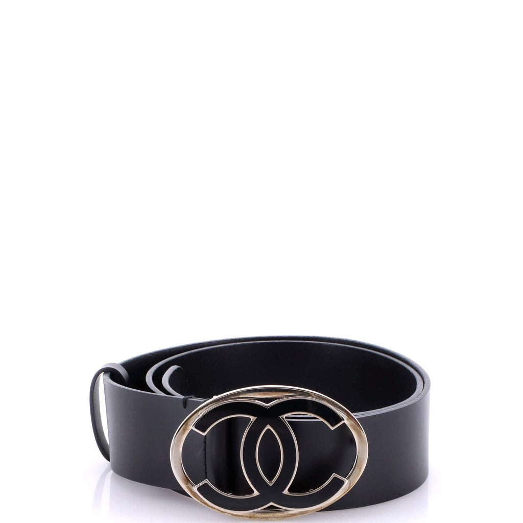 Oval CC Belt Calfskin Wide