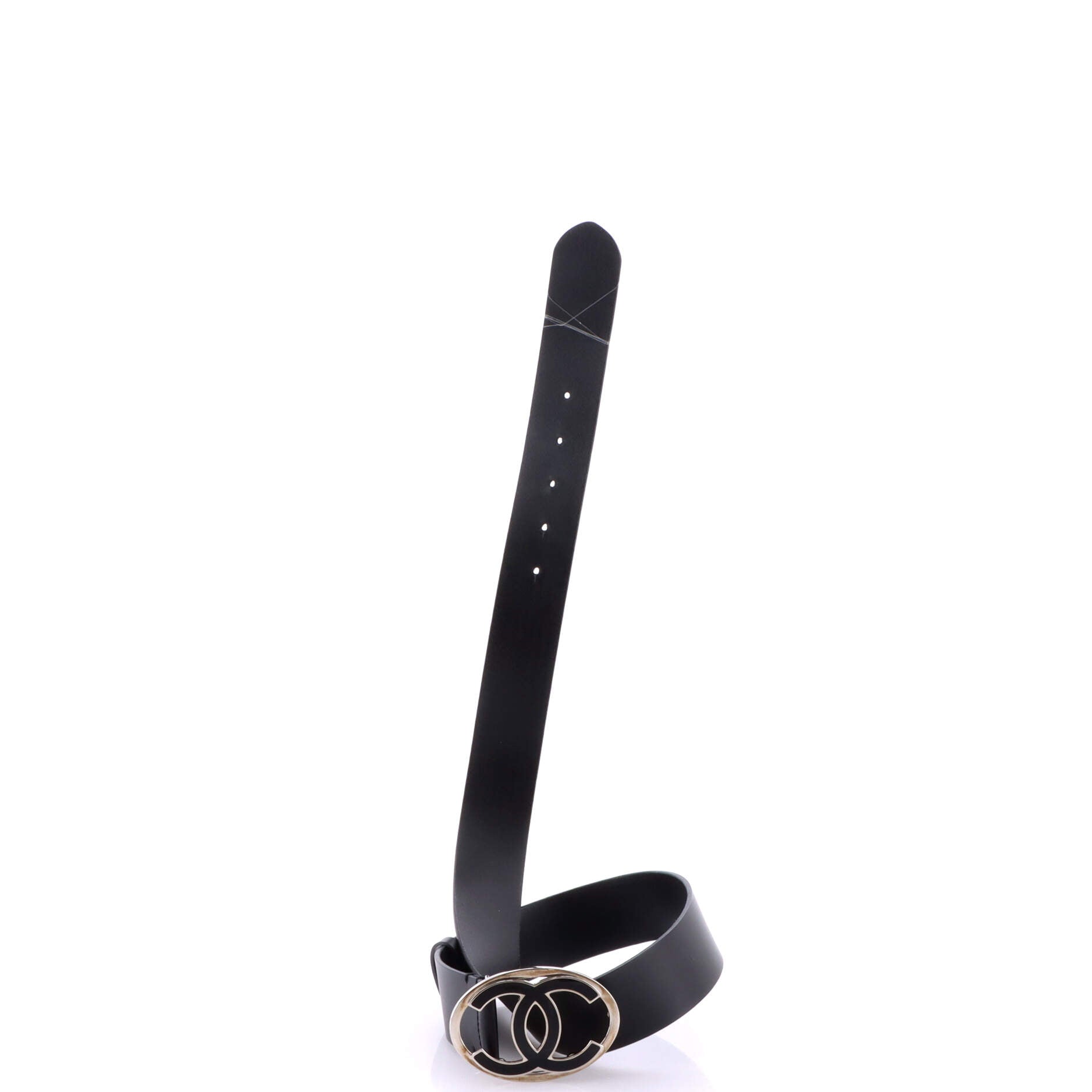 Oval CC Belt Calfskin Wide