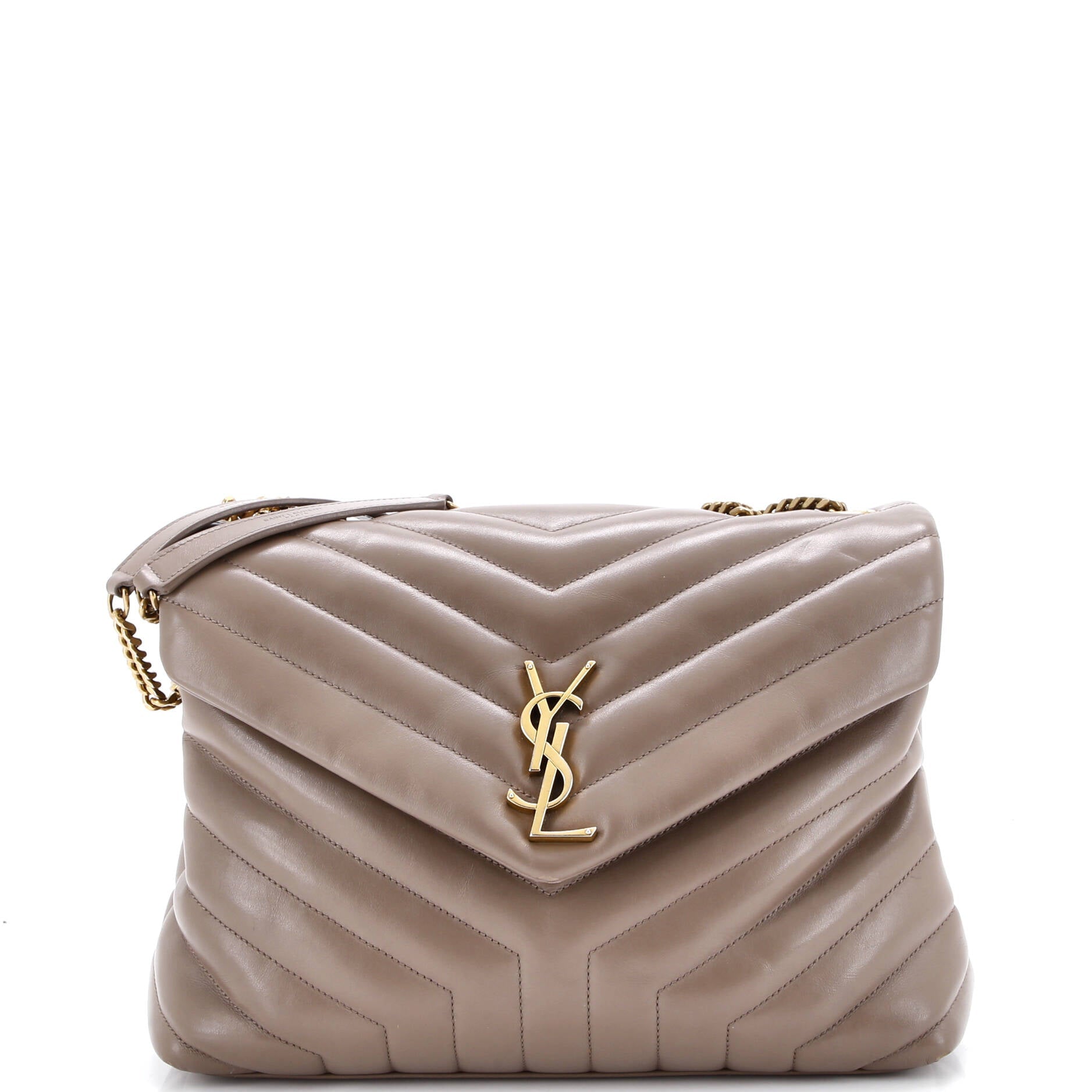 Loulou Shoulder Bag Matelasse Chevron Leather Medium
