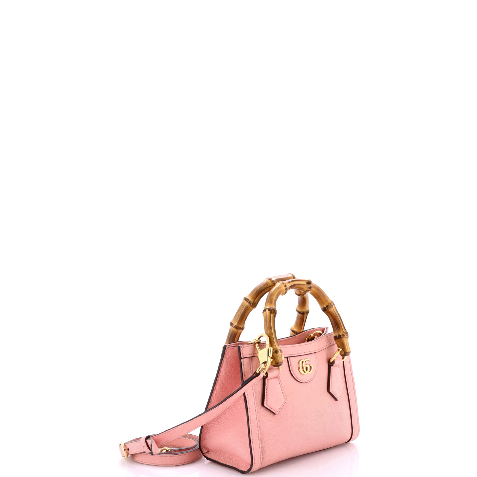 Diana NM Bamboo Handle Tote Leather Mini
