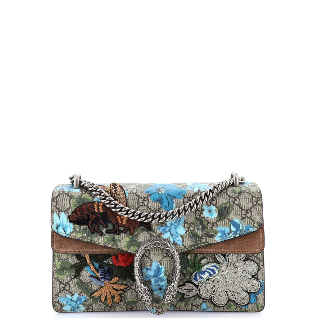 Dionysus Bag Embroidered Printed GG Coated Canvas Small
