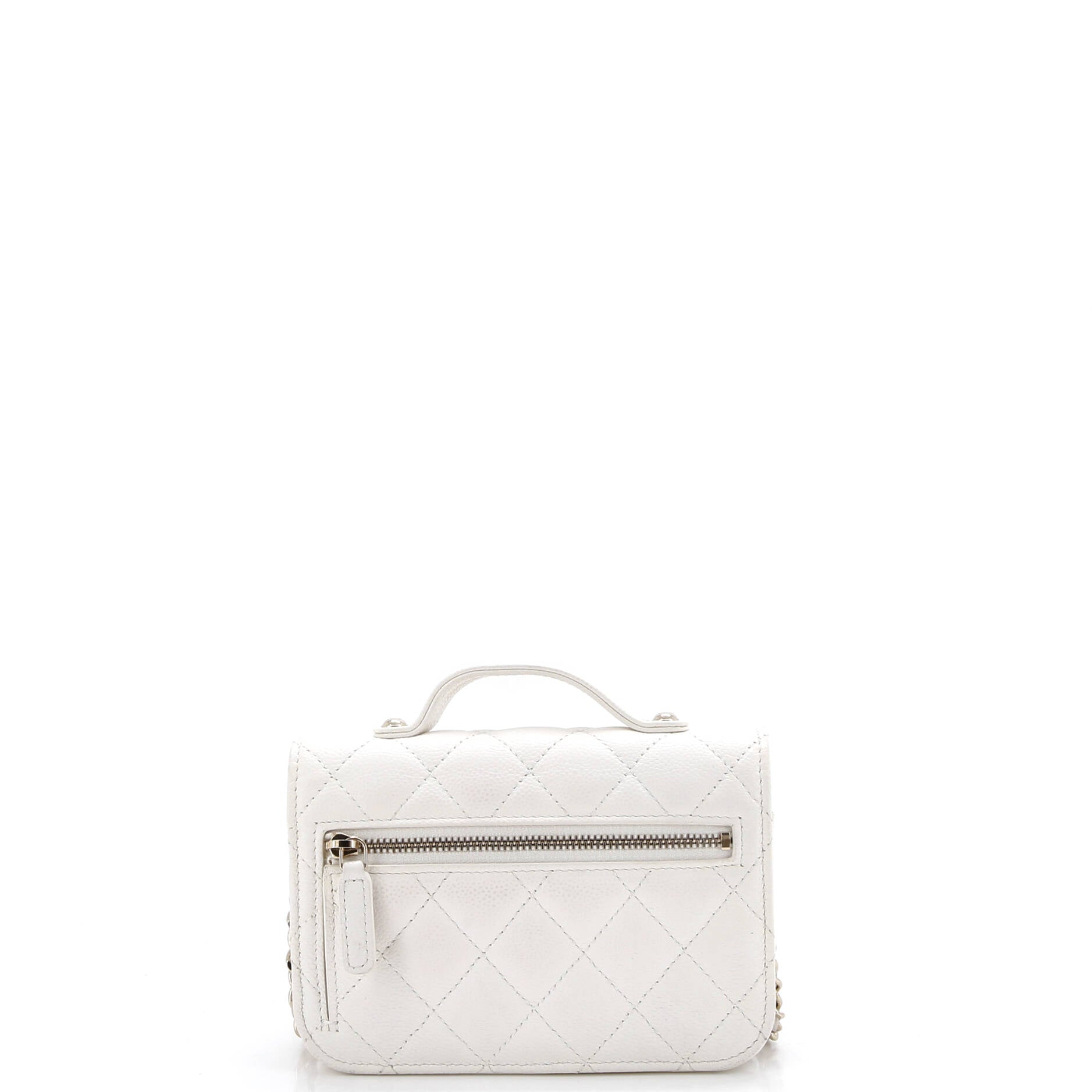 Business Affinity Flap Clutch with Chain Quilted Caviar