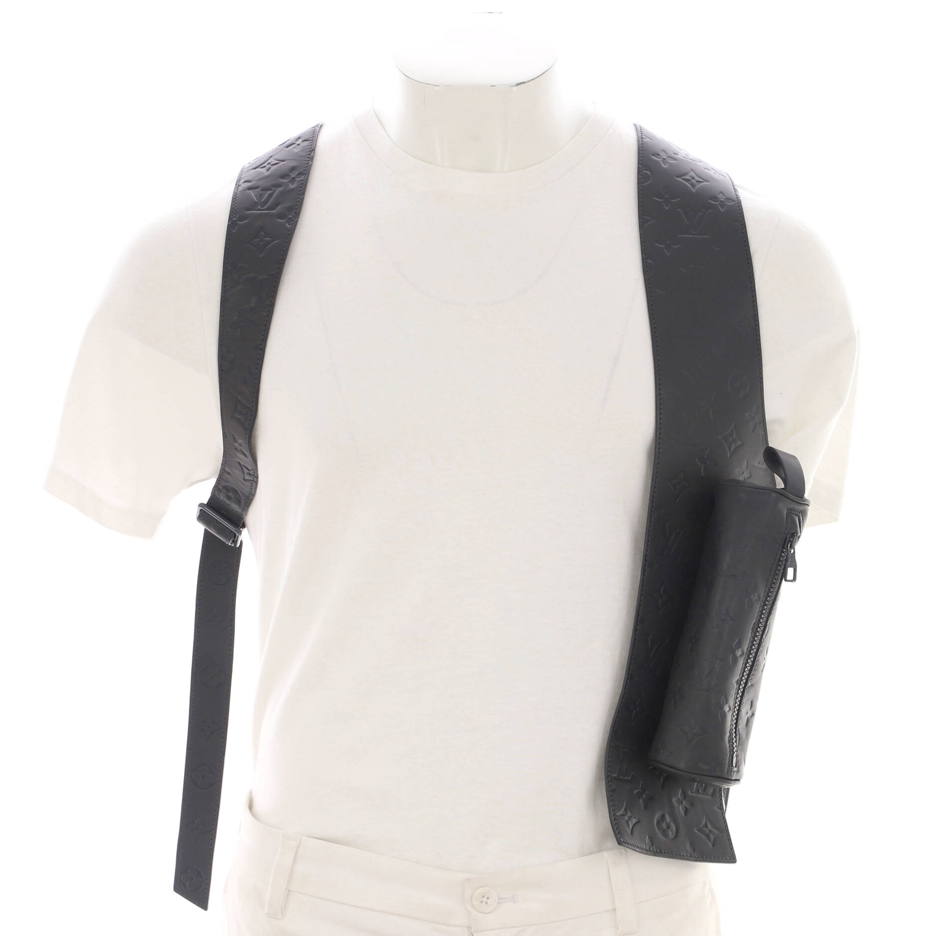 Men's Presbyopia Vest Monogram Embossed Leather