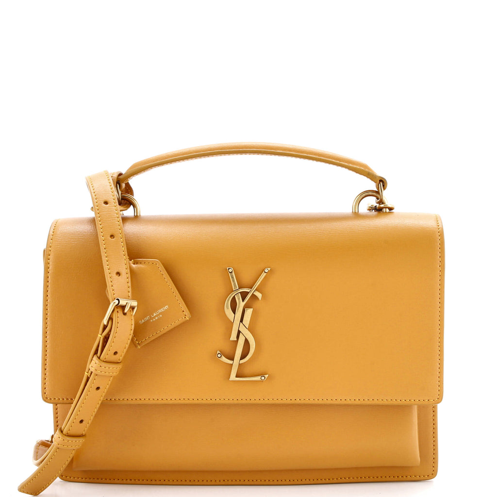 Sunset Top Handle Shoulder Bag Leather Medium