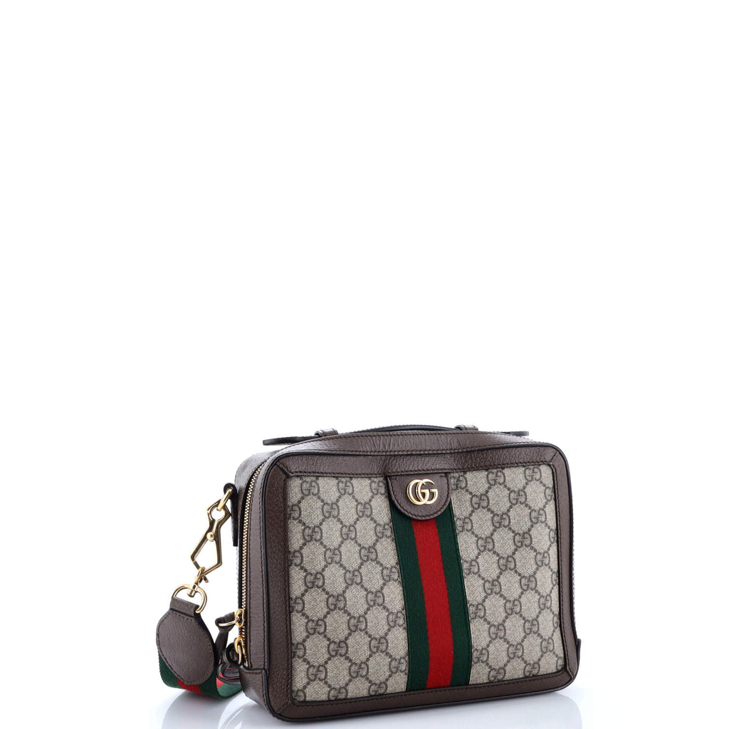 Ophidia Zip Around Camera Bag GG Coated Canvas Small