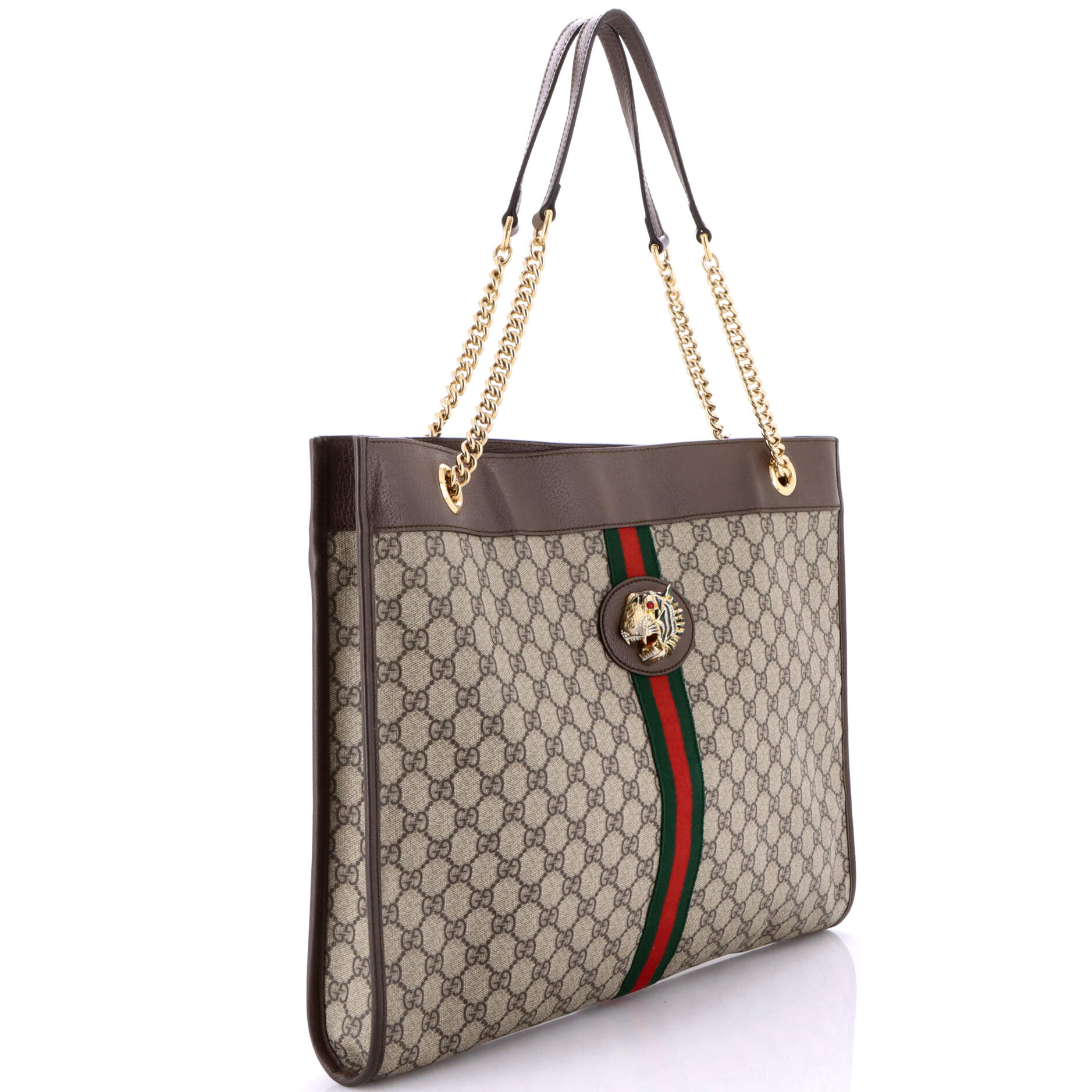 Rajah Chain Tote GG Coated Canvas Large