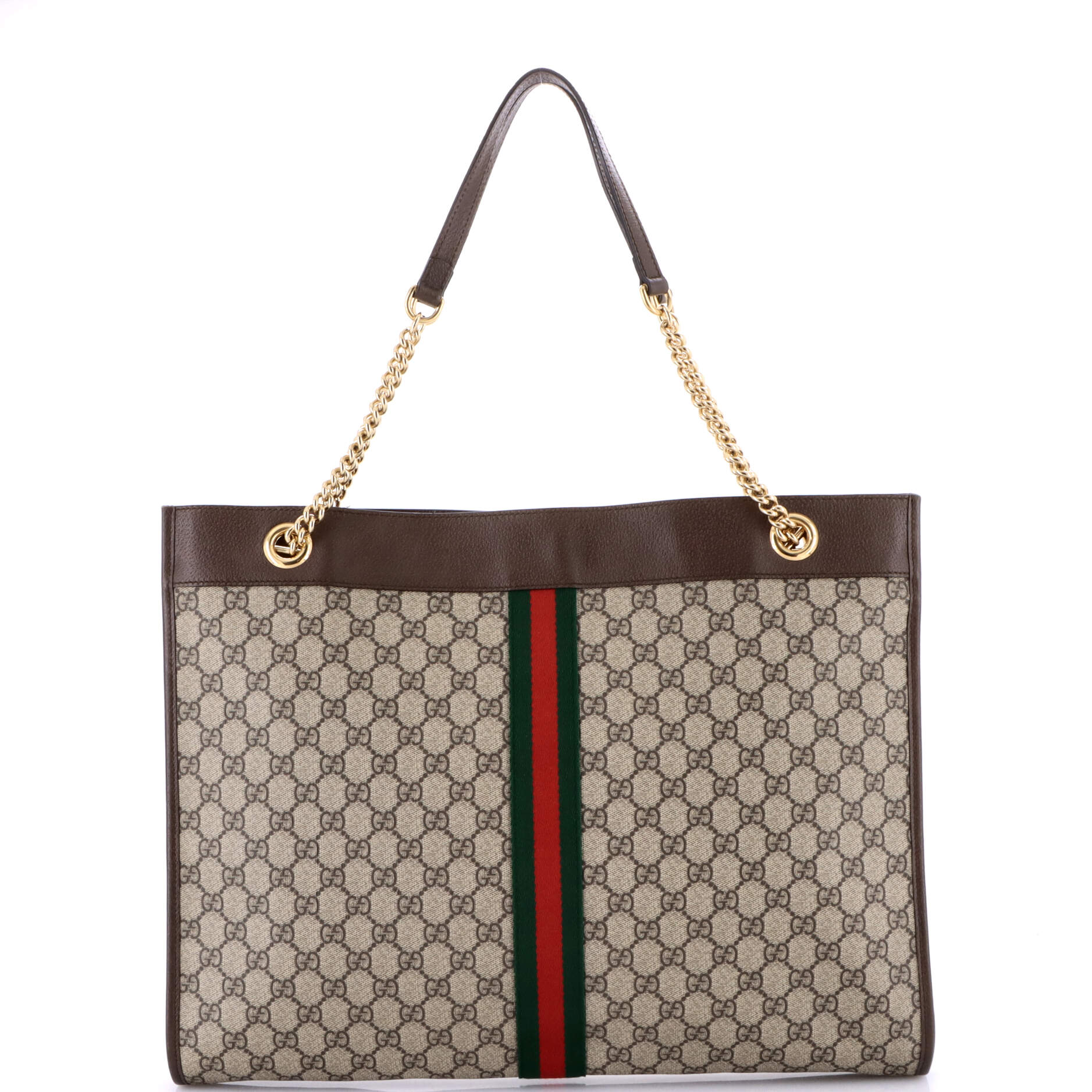 Rajah Chain Tote GG Coated Canvas Large