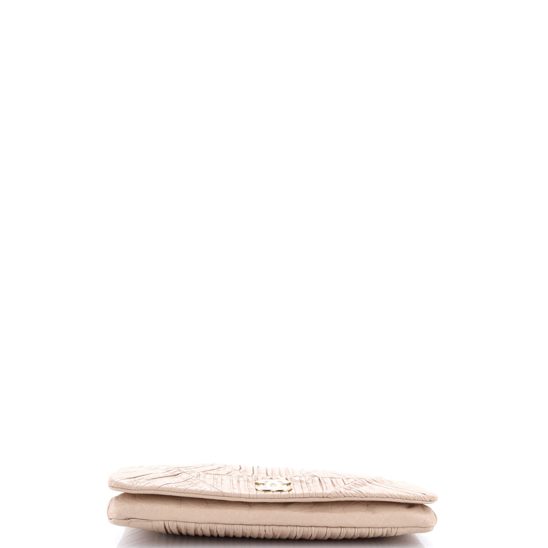 Coco Pleats Flap Clutch Pleated Crumpled Calfskin Medium