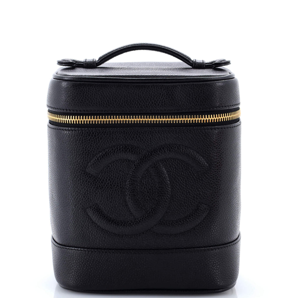 Vintage Timeless Cosmetic Case Caviar Tall