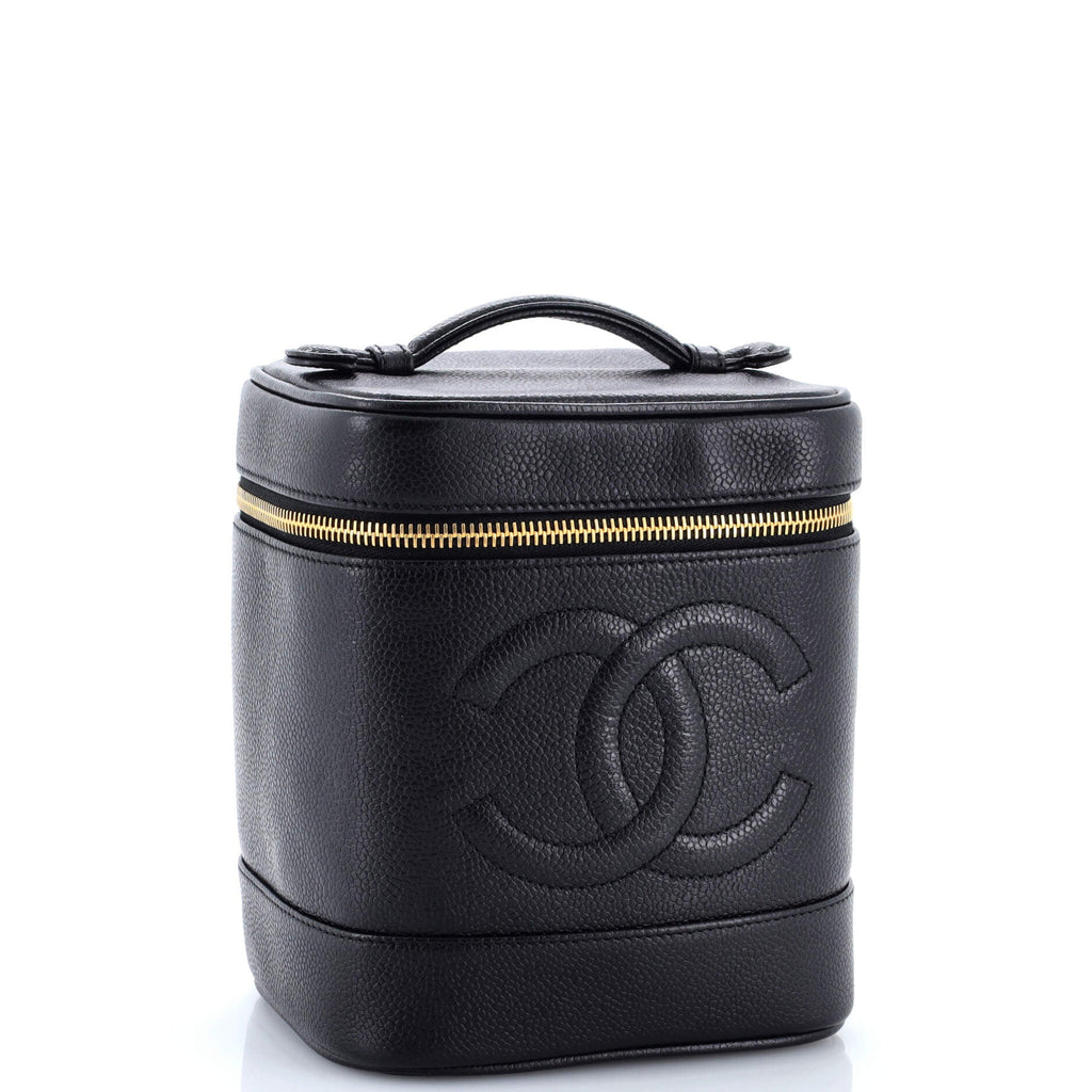 Vintage Timeless Cosmetic Case Caviar Tall