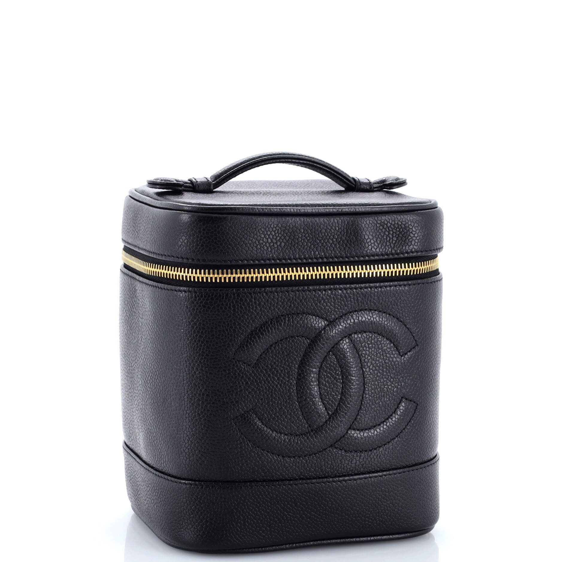 Vintage Timeless Cosmetic Case Caviar Tall