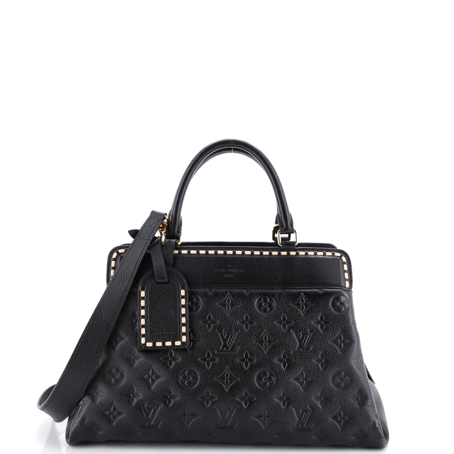 Vosges Handbag Whipstitch Monogram Empreinte Leather MM
