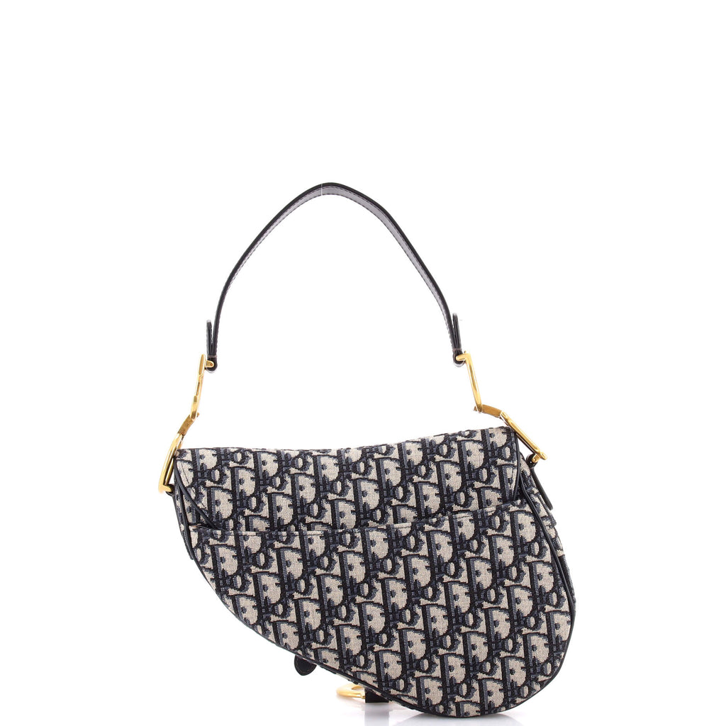 Saddle Handbag with Strap Oblique Canvas Medium