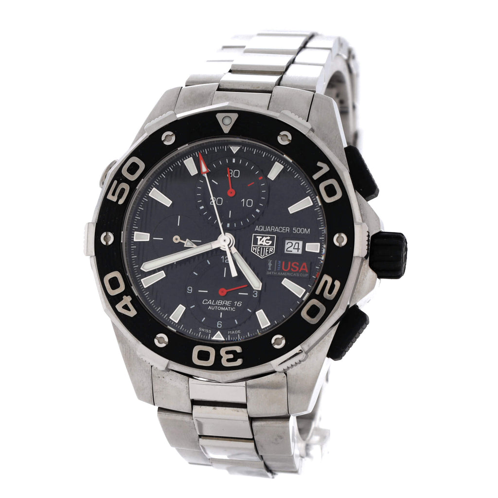 Aquaracer 500M Team USA Chronograph Automatic Watch Stainless Steel 44