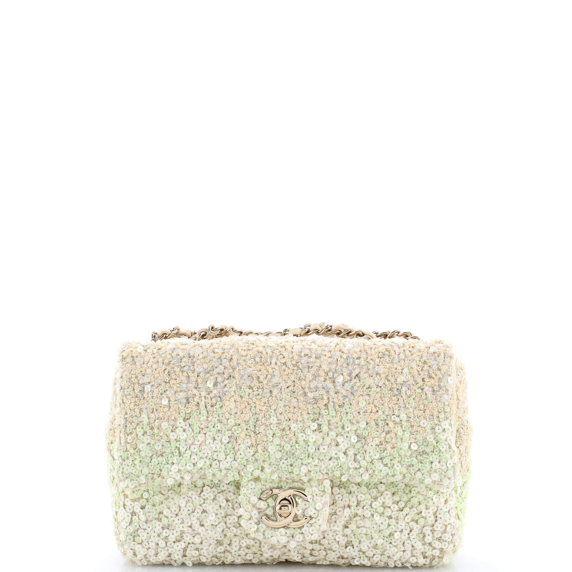 Classic Single Flap Bag Sequins Mini